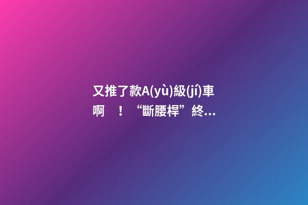 又推了款A(yù)級(jí)車??！“斷腰桿”終擯棄，現(xiàn)代這款很帥的三廂或8萬起？